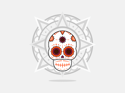 Dia de los Muertos adobe colors digital flat google gray holiday illustration illustrator pattern skull vector