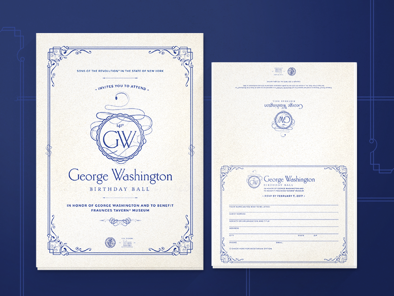 GWB Birthday Ball 2018 nyc museum logo rsvp invitation print cards birthday ball