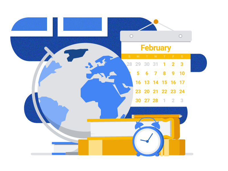 Educational Tips color globe calendar books education google vector illustrator illustration