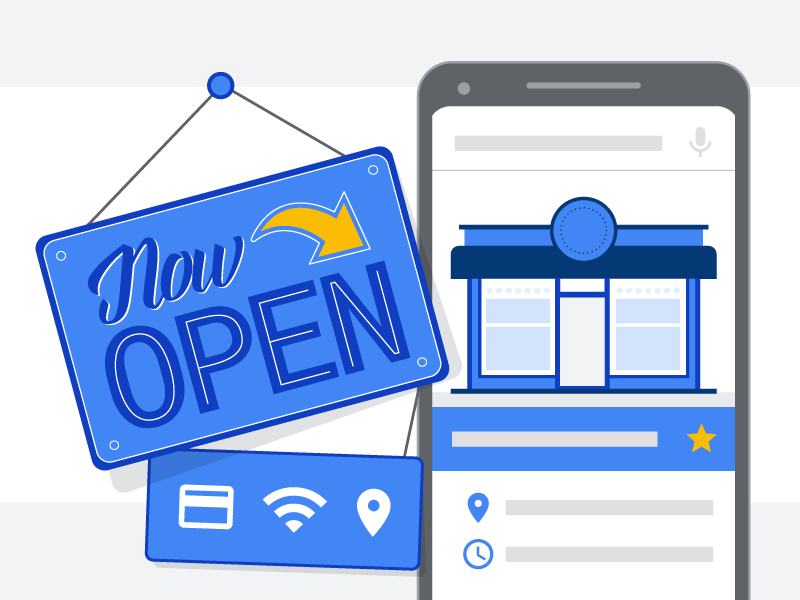 Connecting Small Businesses vector simple infographic info illustrator illustrations connect businesses open sign