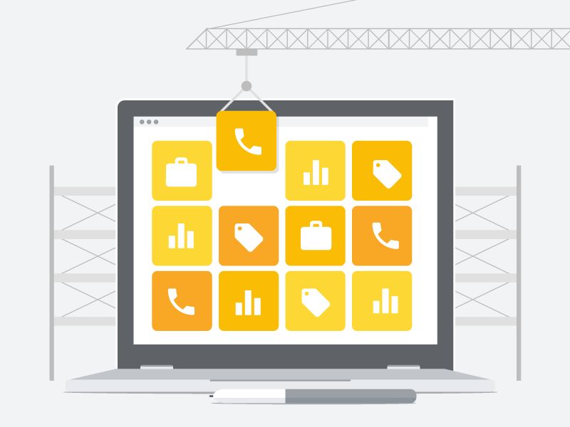 Connecting Small Businesses vector simple infographic construction illustrator illustrations businesses connect