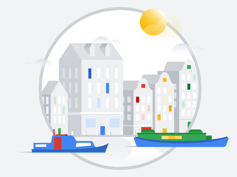 Amsterdam gray colors simple vector illustrator illustration city