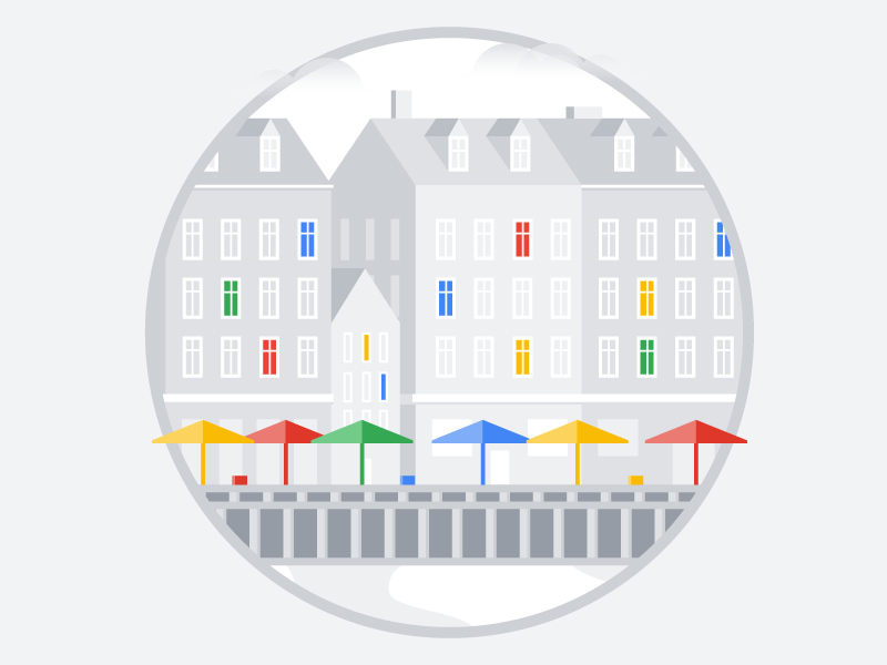 Copenhagen gray colors simple vector illustrator illustration city