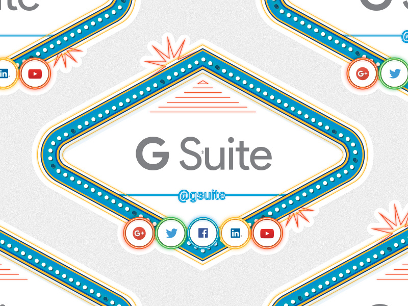 G Suite Stickers lights social media vegas google gsuite print stickers