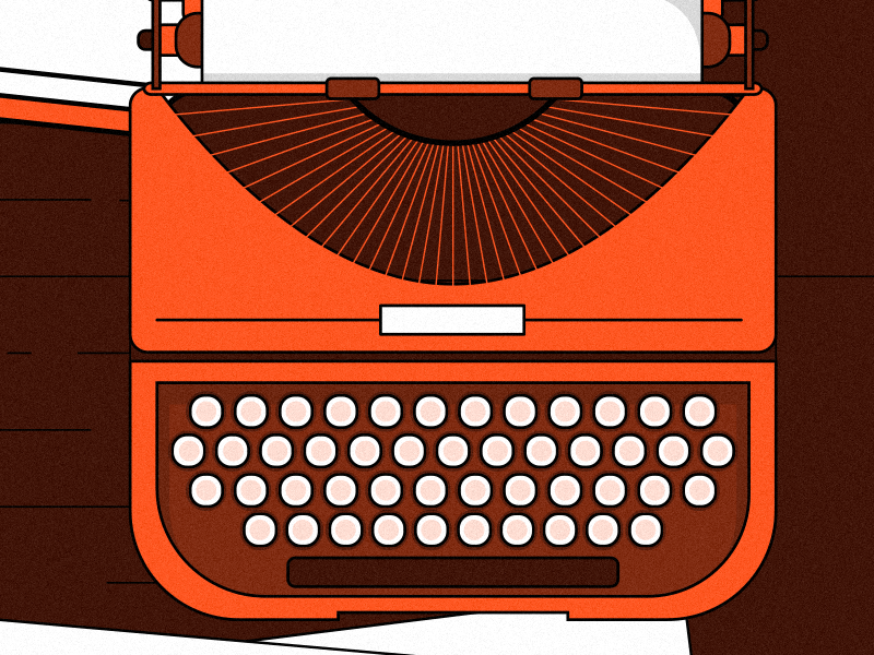 Author Day paper typewriter author vector illustrator illustrations
