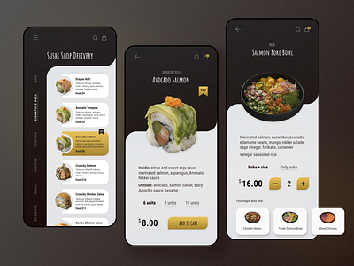 Food Delivery app appdesign concept cuisine design food food app japanese mobile mobileui uiux uiuxdesign uxui uxuidesign