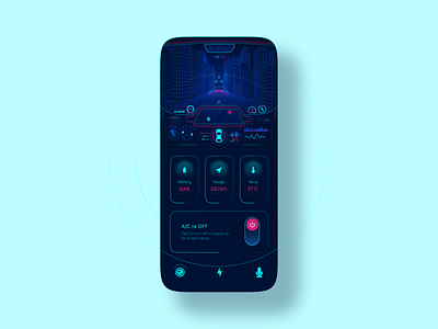 Car Dashboard UI app assistant car controls dashboard design driving interface ios mobile ui ux vehicle