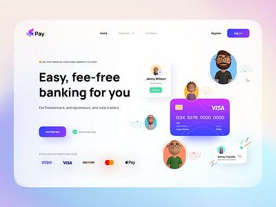 Banking Web App ( AVATARZ 3D Library) 3d 3dlibrary app avatarz banking character cute design illustration logo team ui ux