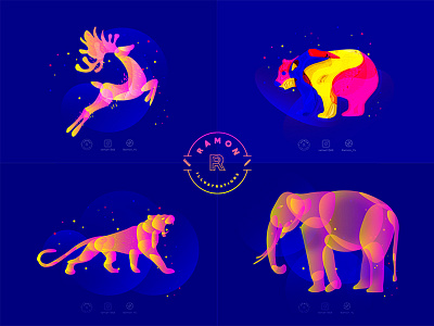 Dreamy Illustration animal bear bright color digital art dream illustration