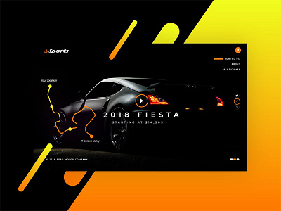 Sports Car Web Concept car concept creative race sports web yellow