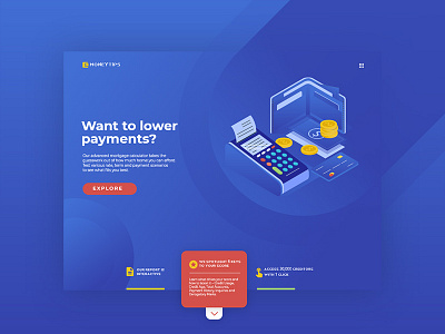 Moneytips Web App Design advice blue crypto currency design minimal money payment saving tips ui ux