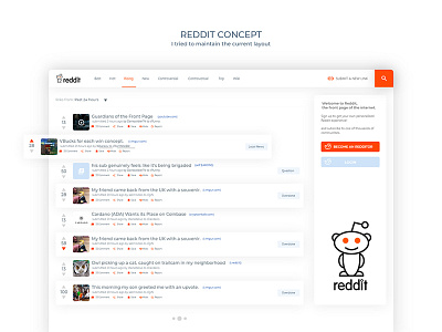 Reddit Concept affairs article blog fun latest news qa reddit trending upvote