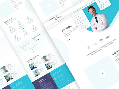 Gorelic Web Page agency app design doctor flat hospital md simple ui ux video web
