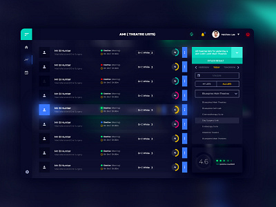 Clinical Dashboard app bright clean clinincal dark dashboard design flat ios ui ux