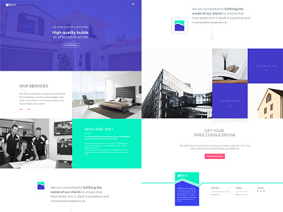 C Built Web Redesign branding construction design flat housing illustration interior realestate rent ui ux web