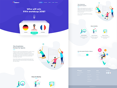 Predict Sports Trading Web Landing Page design game illustration ios landing page site sports trading ui ux website