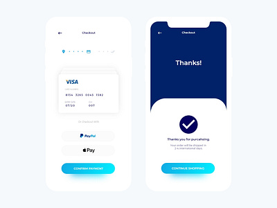 E-Commerce Checkout App Screen Freebie