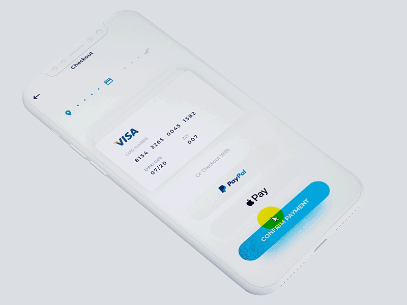 App Checkout Screen Micro Interaction android app checkout creditcard dailyuichallenge002 design dribbble e commerce gif interaction interface ios motion payment shopping