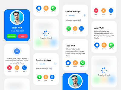 Message App Freebie android applewatch blue brand design freebie icon ios logo message minimal screens