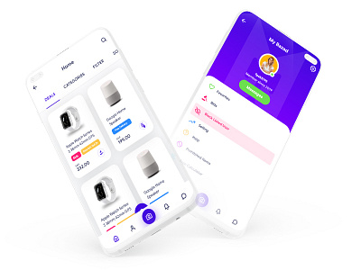 Mazad App app auction auctions business buttons buy colors design app dribbble ecommerce flat graphic icons ios profile profile card sell settings ui ux