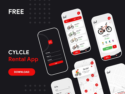 Cycle Rental App Ui Freebie