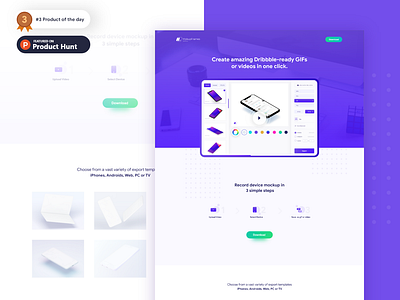 Mokupframes Website Landing Page Design android app dashboard design dribbble flat free icon illustration ios logo mac minimal mokupframes producthunt ui ux vector web windows