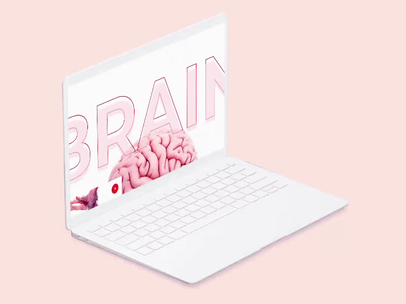 Web Ui concept animation app brain branding design flat human icon illustration logo minimal player science typography ui ux vector video web website