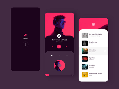 Music App Freebie (Adobe XD) adobexd android app design freebie ios music music player ui ux