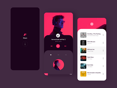 Music App Freebie (Adobe XD)