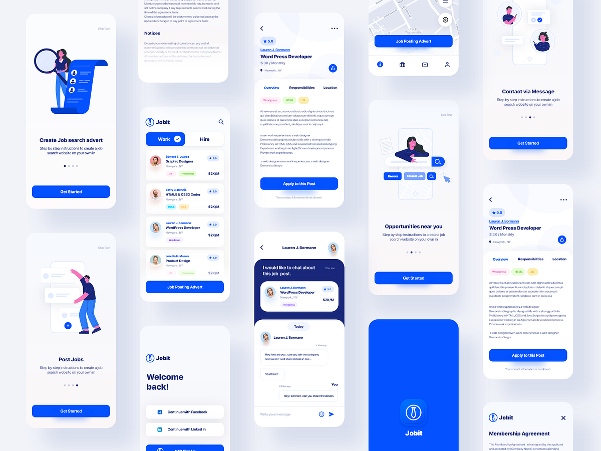 Jobit App by 尺卂爪卂几 on Dribbble