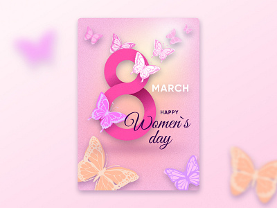 Postcard on March 8 design figma graphic design illustration ui vector web