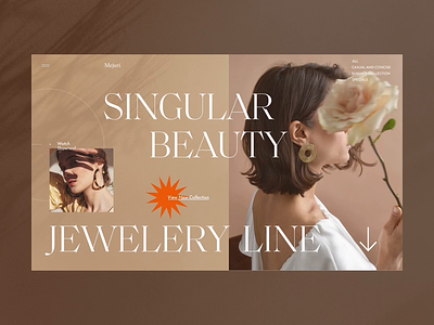 Jewelry Store animation button concept design ecommerce fashion grid homepage jewelry jewelry shop jewelry store mainpage motion orange ribsone store typography ui ux web