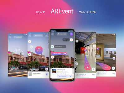 AR Event -Ios App apps ar augmentedreality categories challenge colors design direction events googlemap gradiant map places steps userinterface ux design uxui xd