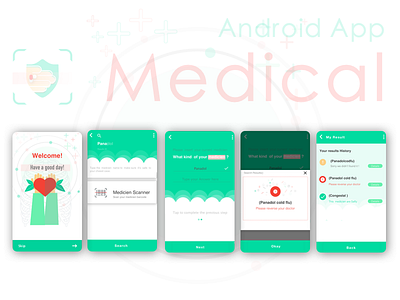 Medical App screens