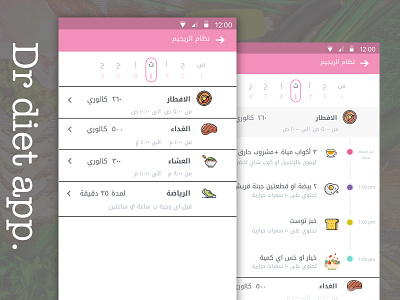 Dr diet android app application diet food health sketch user experience user interface