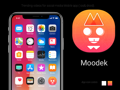 (Moodek) Ios App Icon app app design app icon application branding icon logo sketchapp teenager ux youth