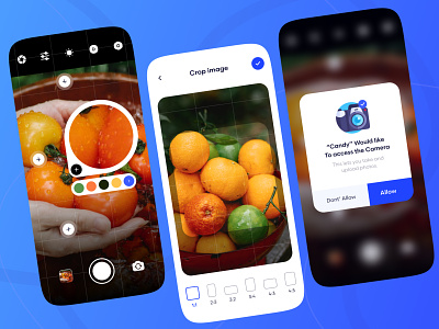Candy Camera App | Oronix app design app designers camera film filter ui filters gallery lens light oronix photo photographer research search ui ux design wireframe