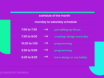 Time-Table(schedule)---Day-1 100days 100dayschallenge 100daysproject adobexd advertising figmadesign poster poster design schedule school time table ui uidesign user experience userinterface ux webdesign