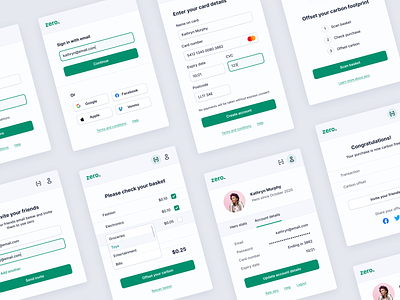 Chrome extension - offset you carbon footprint account basket button carbon carbon dioxide chrome chrome extension form login payment profile ui user interface web