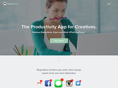 Productivity App - Landing Page