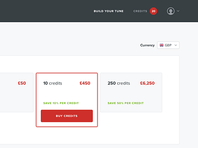Credits automobile button buy car credits ecommerce purchase red shop ui ux web