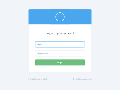 Login by Nat Hayward for thirtytwotrees on Dribbble