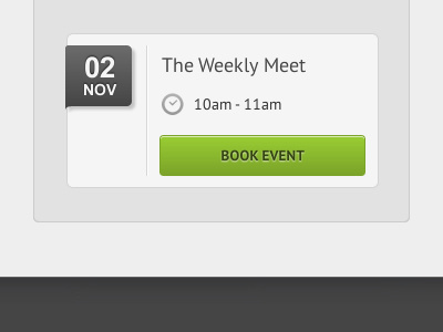 Event Listing button calendar event event listing ui user interface web website