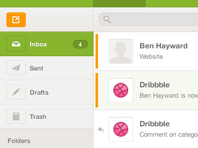 Inbox email inbox interface mail menu ui user interface