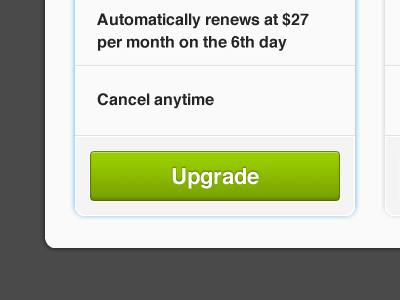 Upgrade button form pricing ui upgrade user interface web website