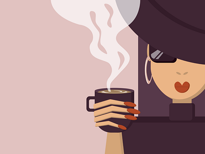 A cup of coffee, please design graphic design illustration