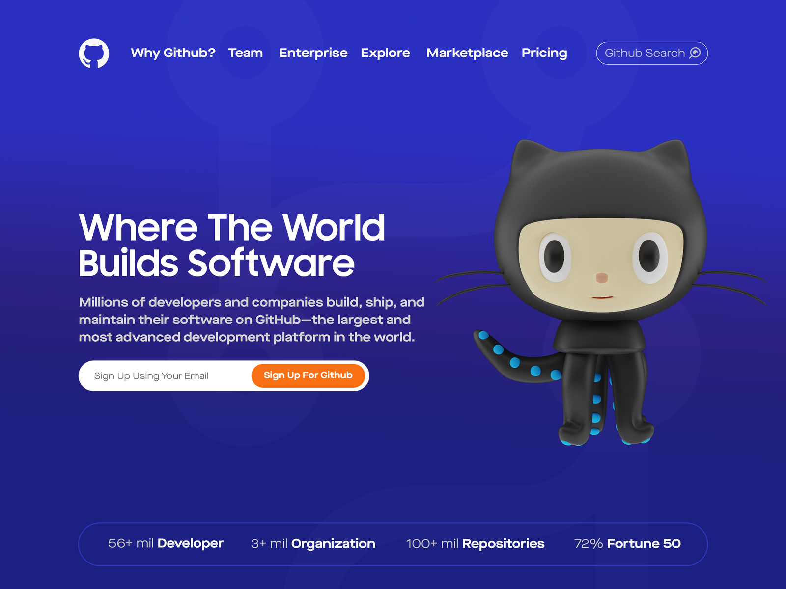 Github Landing Page Concept #1 By Galih Prakoso On Dribbble