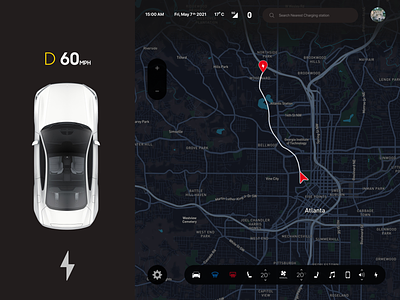 Tesla Control Panel UI Concept