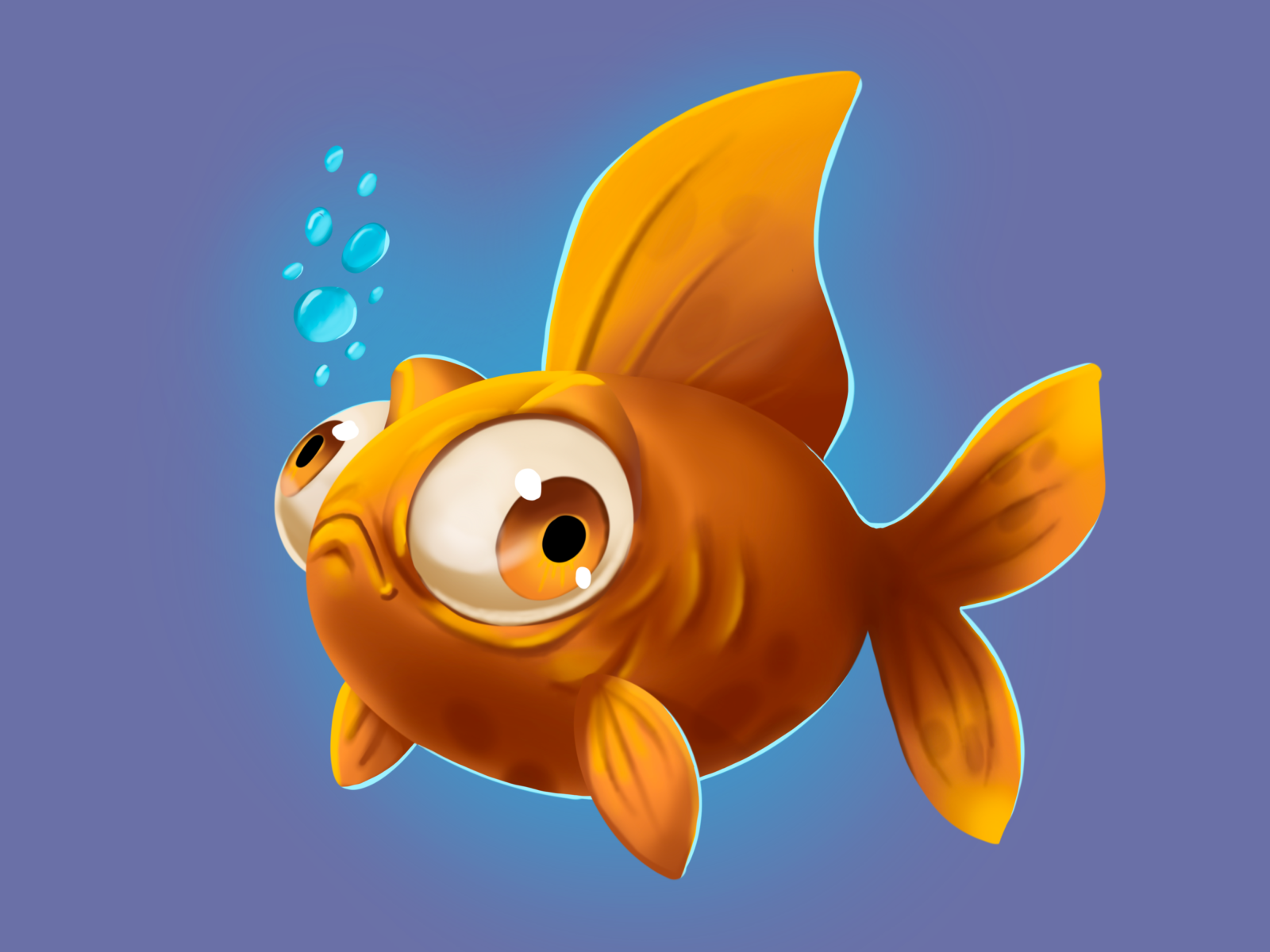 Golden Fish by Yulia on Dribbble