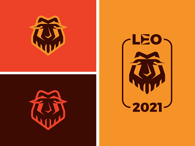 LEO app branding design icon illustration lion head logo minimalist nature nature logo simple logo typography vector